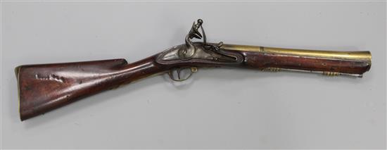 A late 18th century flintlock blunderbuss, 31in.